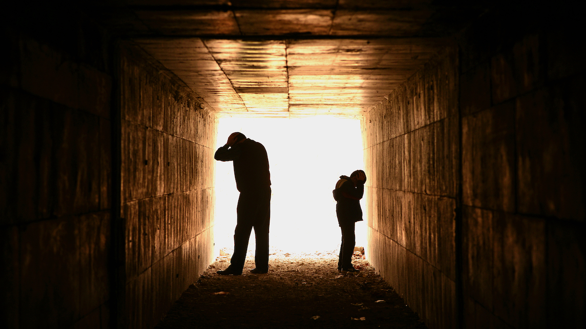 daddy issues do defective fathers lead children to reject god | dad and son arguing in tunnel