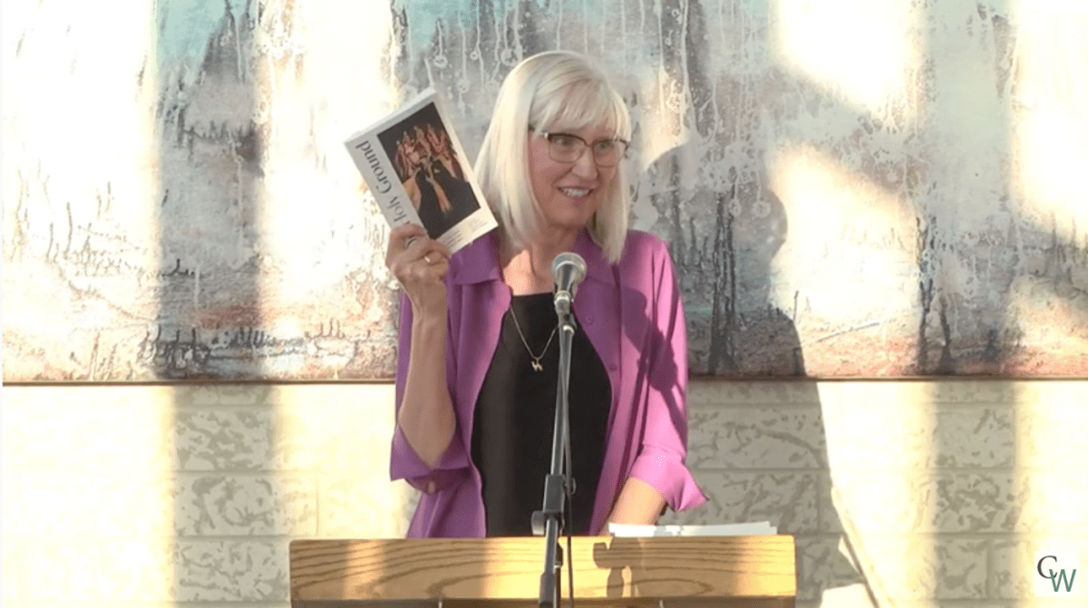 Female pastor's pro-LGBTQ views censored in book about female pastors | Mary Anne Isaak at the book launch before her essay was censored