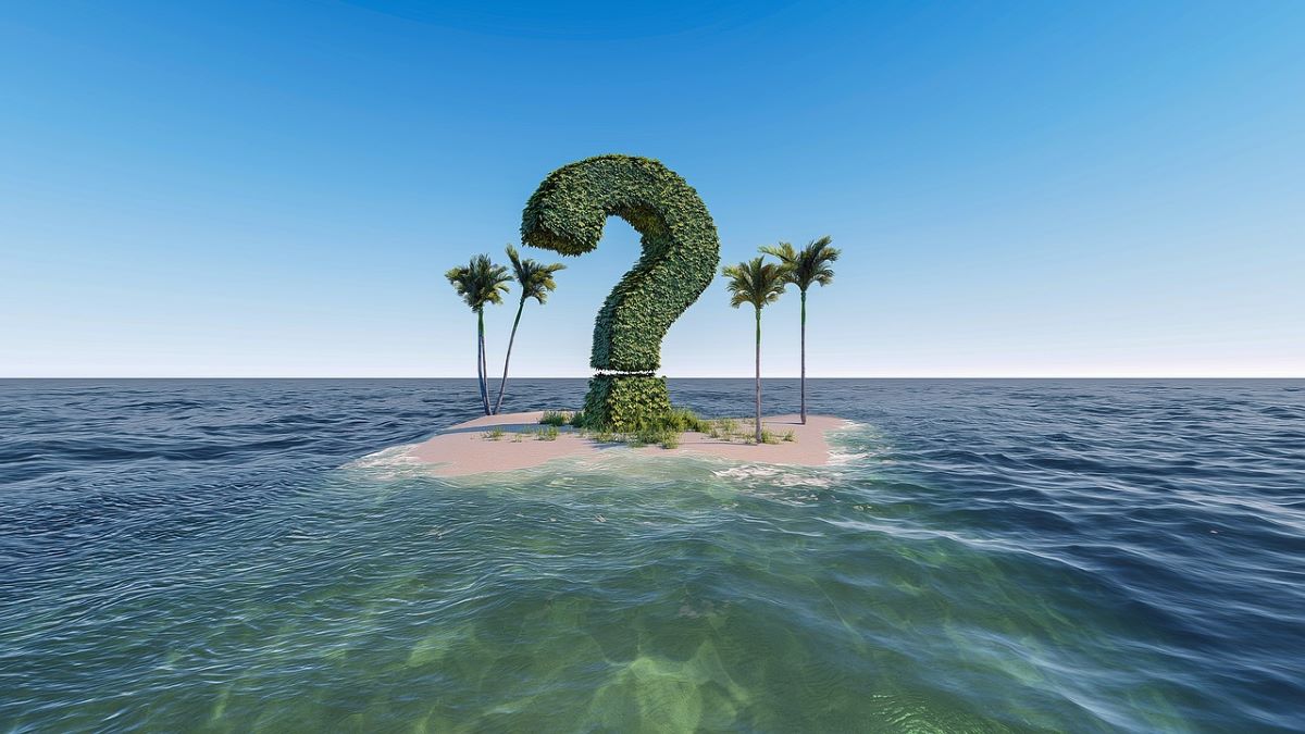 Climate change - is it really that bad? | island with green question mark