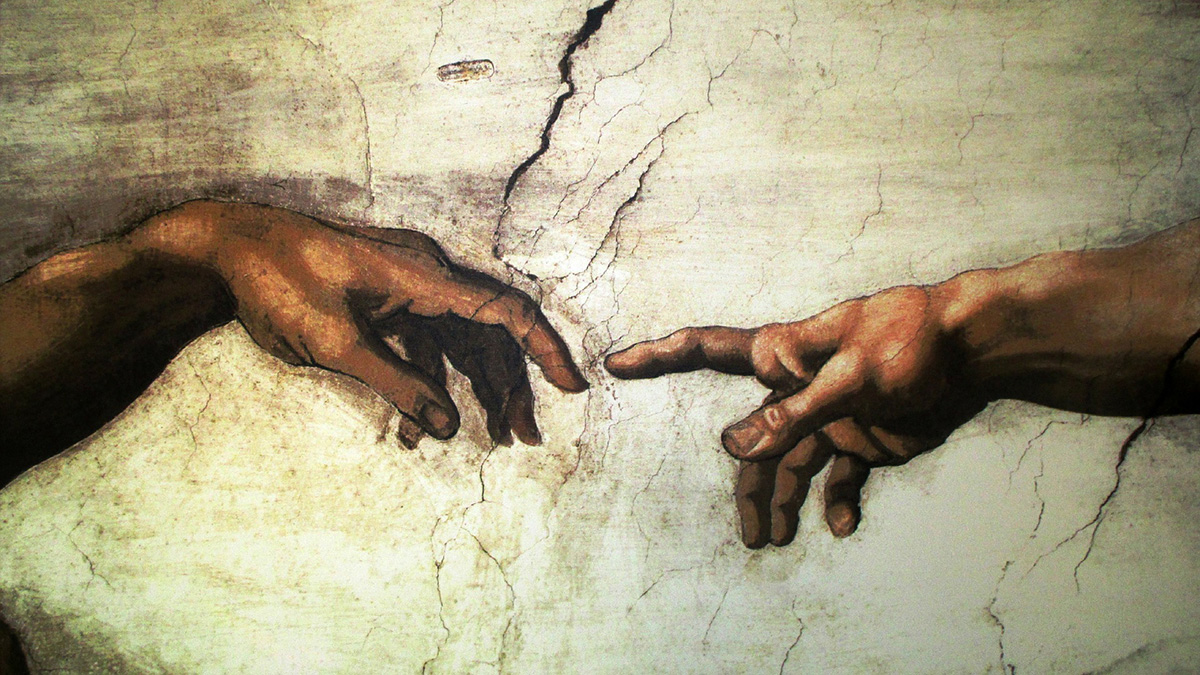 Disbelieve as you grieve: Rejecting the Almighty God of Mental Illness | Closeup of God's and Adam's hands on the Sistine Chapel ceiling