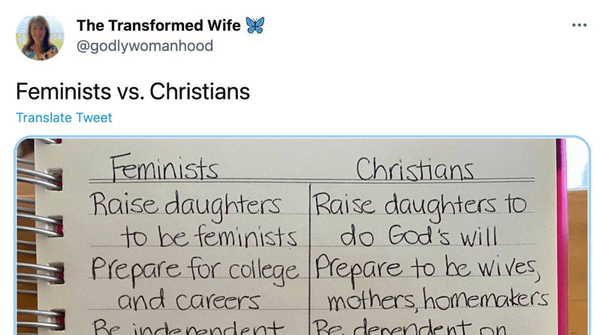 This fundamentalist Christian mom's chart condemning 'Feminists' is bonkers | Lori Alexander thinks her list will scare women away from feminism